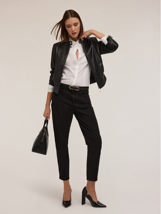 Motivi Motivi Pantaloni di tessuto P739Q003911N033 Nero Skin Fit