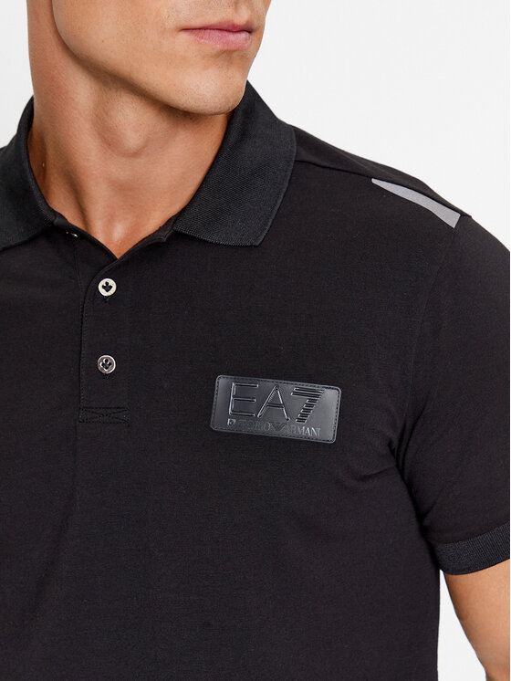 EA7 Emporio Armani EA7 Emporio Armani Тениска с яка и копчета 6RPF78 PJBVZ 1200 Черен Regular Fit