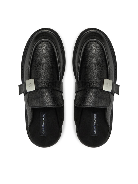 Calvin Klein Jeans Calvin Klein Jeans Şlapi Flatform Slipon Mg Lth YW0YW01655 Negru