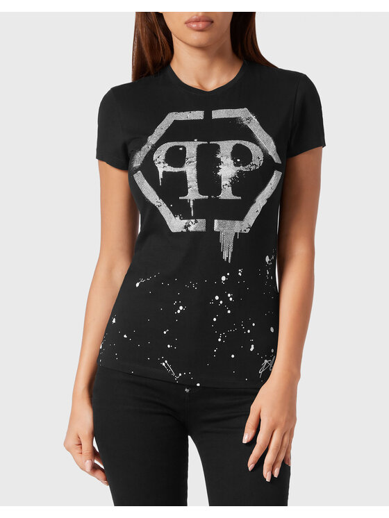 PHILIPP PLEIN PHILIPP PLEIN T-Shirt 2257 Czarny Regular Fit