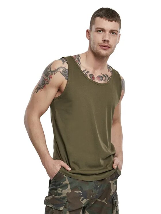 Brandit Brandit Tank top 4210.1.6XL Zielony Basic Fit