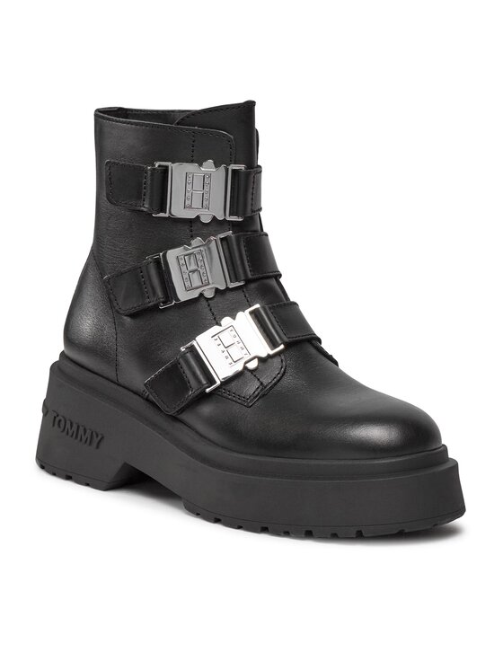 Tommy Jeans Tommy Jeans Μποτάκια Tjw Chunky Boot Hardware EN0EN02443 Μαύρο