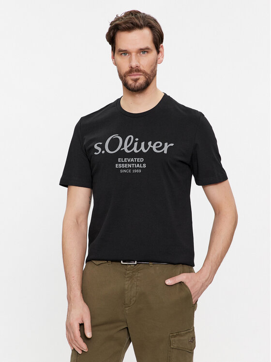 s.Oliver T-krekls 2139909 Pelēks Regular Fit