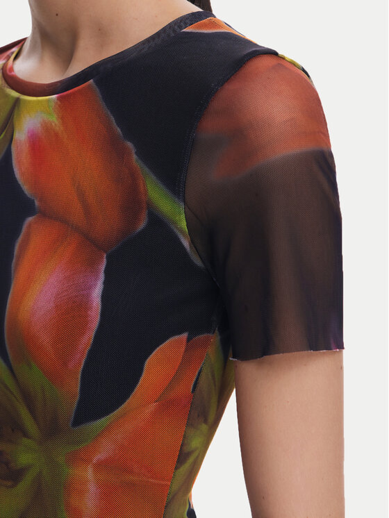 Desigual Desigual Vsakodnevna obleka Roterdam 25SWVK12 Črna Slim Fit