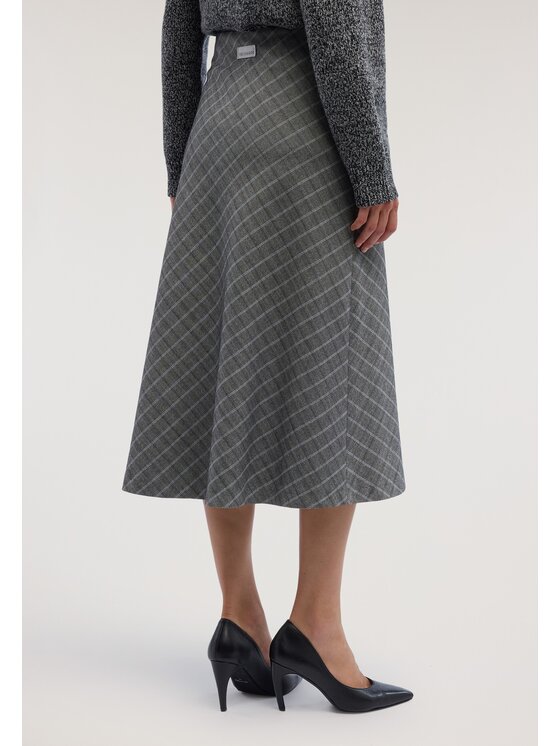 Trussardi Trussardi Spódnica midi 1004A000696N0CG Szary A-Line Fit
