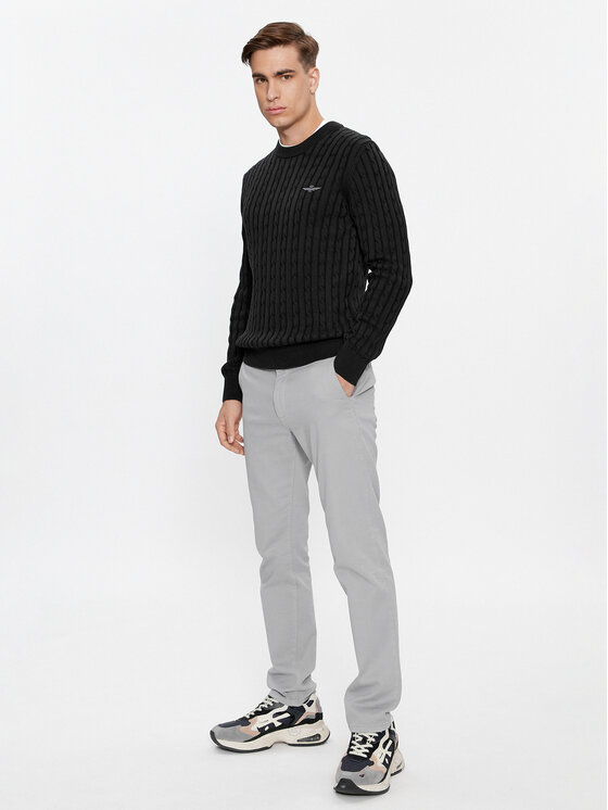 Aeronautica Militare Aeronautica Militare Пуловер 232MA1407L475 Черен Regular Fit
