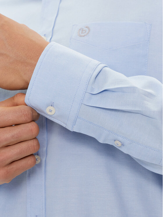 Bugatti Bugatti Camicia 9350 98800 Celeste Slim Fit