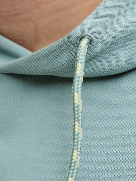 Jack & Jones Jack & Jones Džemperis ar kapuci Jjrain Sweat Hood 12288098 Tirkīzs Regular Fit