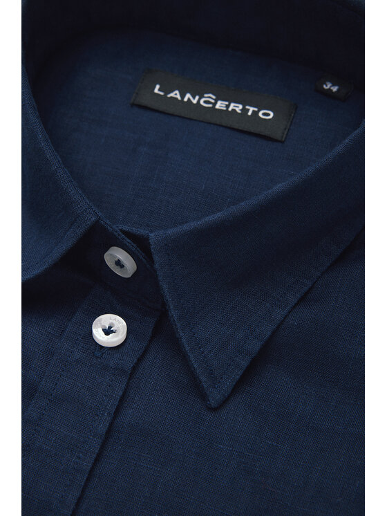 Lancerto Lancerto Koszula Meril KO073125000008 Granatowy Slim Fit
