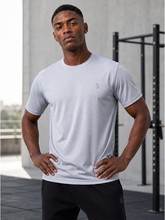 Jigga Wear Jigga Wear Koszulka techniczna 131612 Szary Regular Fit