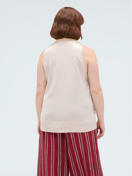 Fiorella Rubino Fiorella Rubino Top D009L000145N0A2 Kremowy Regular Fit