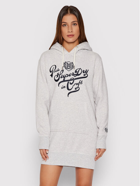 Superdry Superdry Pletena obleka Pride In Craft W8011082A Siva Regular Fit