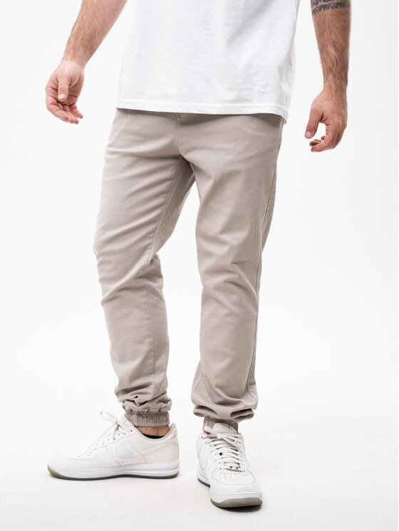 Jigga Wear Jigga Wear Spodnie materiałowe Spodnie Materiałowe Jogger Męskie Popielate Jigga Wear Crown XL Szary Regular Fit
