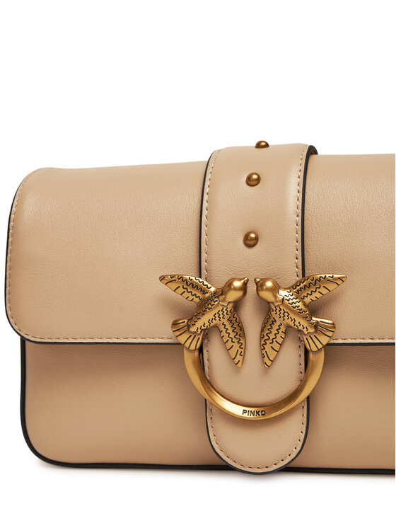 PINKO PINKO Rankinė Love One Mini Slouchy Fl PE 25 PLTT 104340 A0QO Smėlio