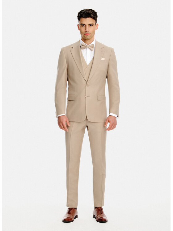 Pako Lorente Pako Lorente Marynarka P26SP-3G-002 Beżowy Slim Fit