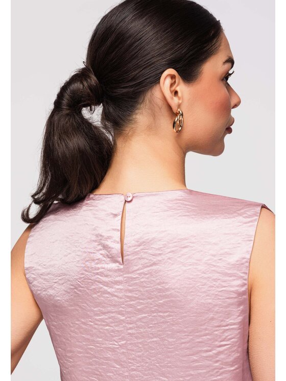 Ombre Ombre Bluzka OW-TS-E0004 Różowy Regular Fit