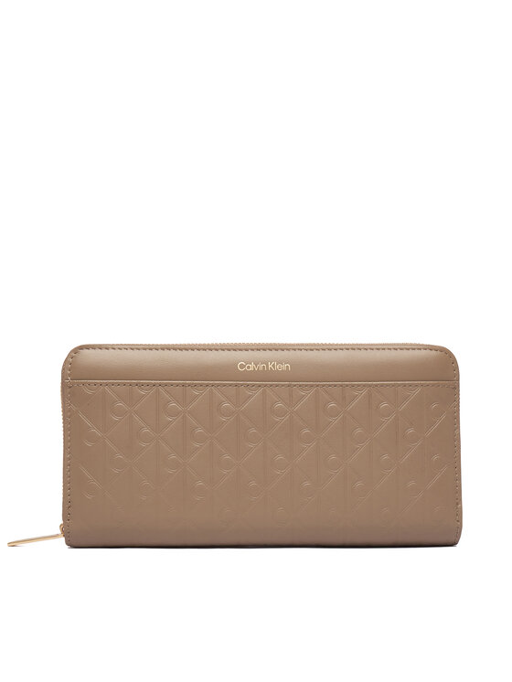 Calvin Klein Calvin Klein Portofel Emblem Aop Embossed Long Wallet LV04F1097G Bej