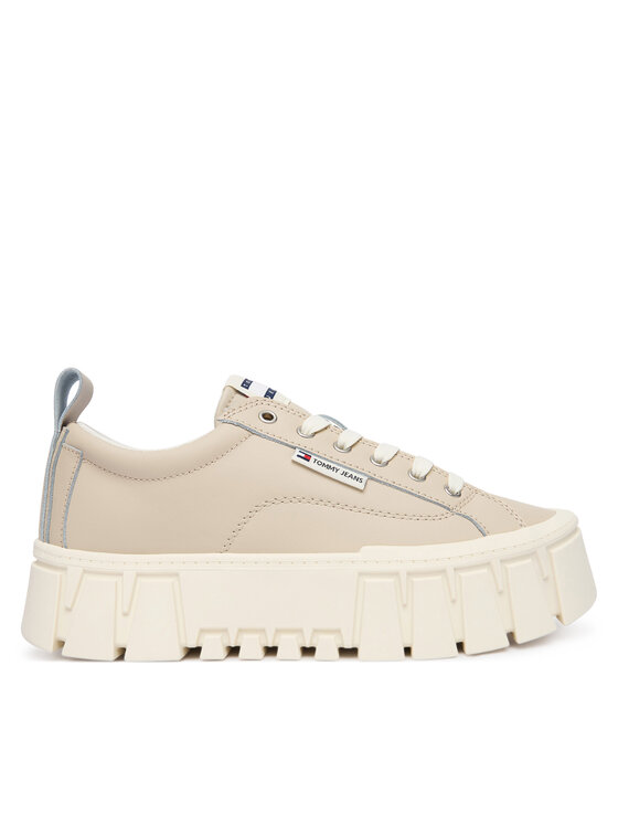 Tommy Jeans Tommy Jeans Sneakersy Tjw Vulc Flatform Leather EN0EN03008 Beżowy