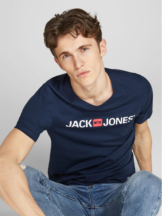 Jack&Jones Jack&Jones T-shirt Corp Logo 12137126 Tamnoplava Slim Fit