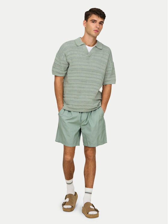 Only & Sons Only & Sons Szorty materiałowe Tel 22027949 Zielony Regular Fit
