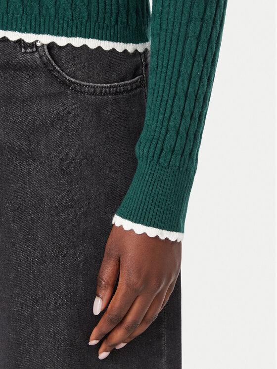 Tommy Jeans Tommy Jeans Sweter DW0DW23354 Zielony ciemny Slim Fit