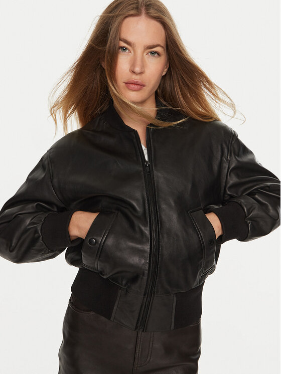 Serge Pariente Serge Pariente Lederjacke Thylane Schwarz Regular Fit