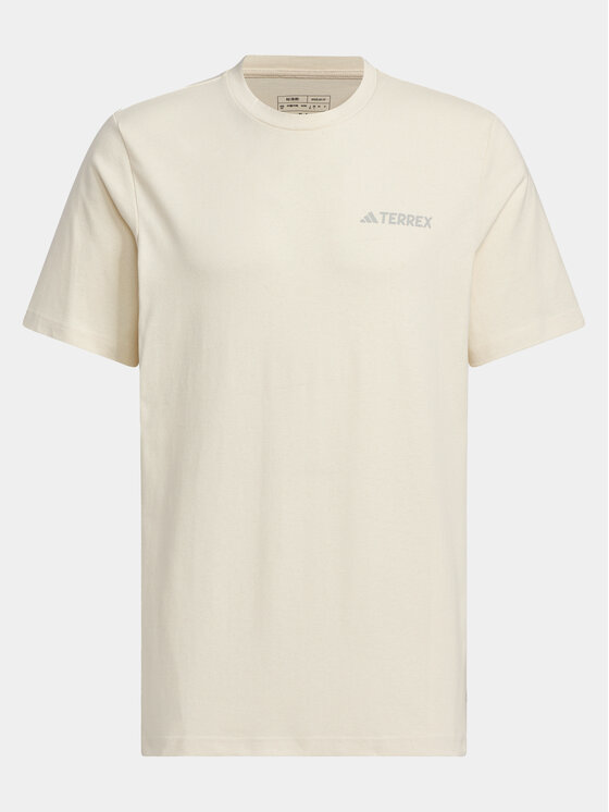adidas adidas Tričko Graphic IS0287 Écru Regular Fit