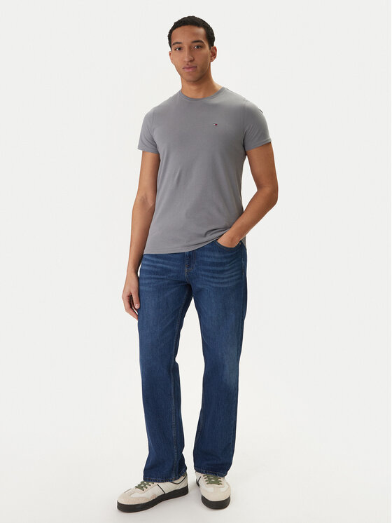 Tommy Jeans Tommy Jeans Tričko DM0DM04411 Sivá Slim Fit