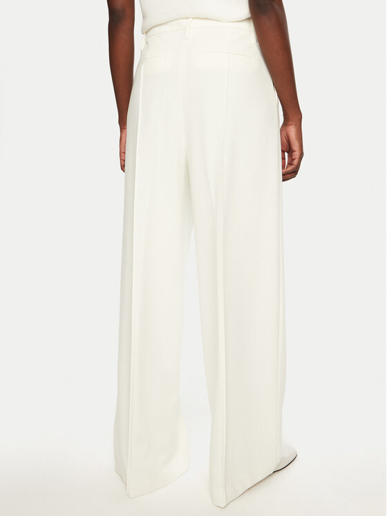 Herskind Herskind Spodnie palazzo Kimberly 5408177 Biały Straight Fit