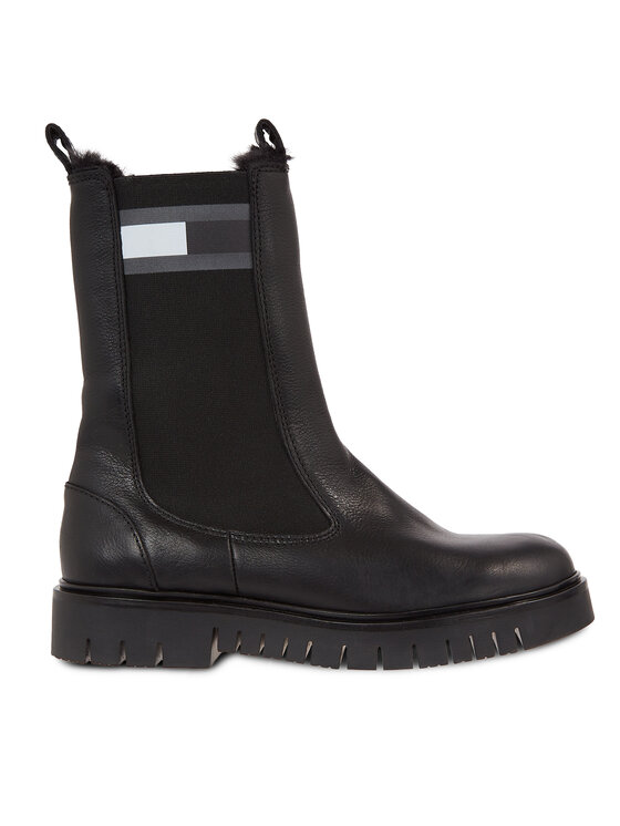 Tommy Jeans Tommy Jeans Боти тип челси Tjw Warmlined Chelsea Boot EN0EN02313 Черен