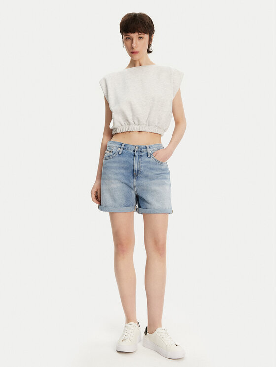 Calvin Klein Jeans Calvin Klein Jeans Szorty jeansowe J20J225152 Niebieski Mom Fit