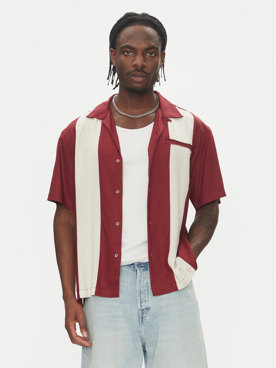 Element Element Srajca Bowling ELYWT00170 Bordo rdeča Regular Fit