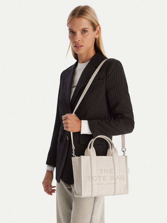Marc Jacobs Marc Jacobs Handtasche The Leather Small Tote Bag H009L01SP21 Écru
