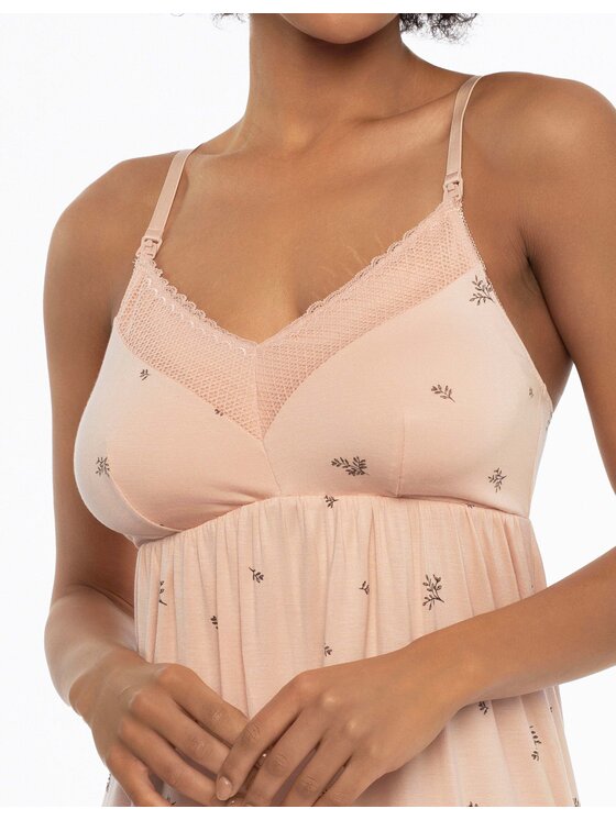 Esotiq Esotiq Koszula nocna 41660-38X Różowy Regular Fit