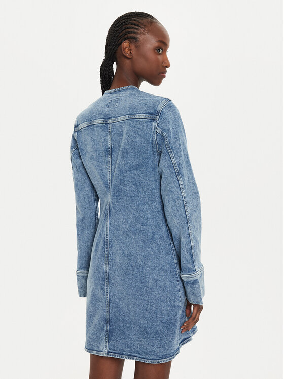 Pepe Jeans Pepe Jeans Jeans haljina PL953549 Plava Regular Fit