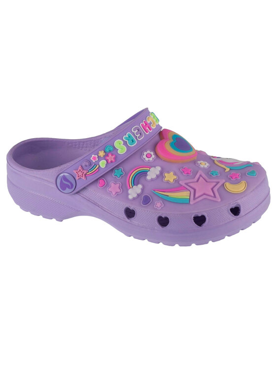 Klapki Skechers, Rozmiar 34, Fioletowe, Skechers Heart Charmer - Girly Land
