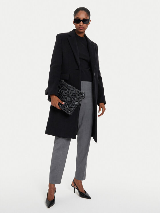 PINKO Pinko Cappotto di lana Cambogia 103697 A225 Nero Regular Fit