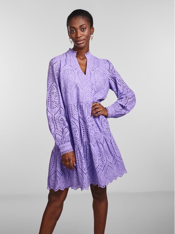 YAS YAS Ежедневна рокля 26027162 Виолетов Regular Fit