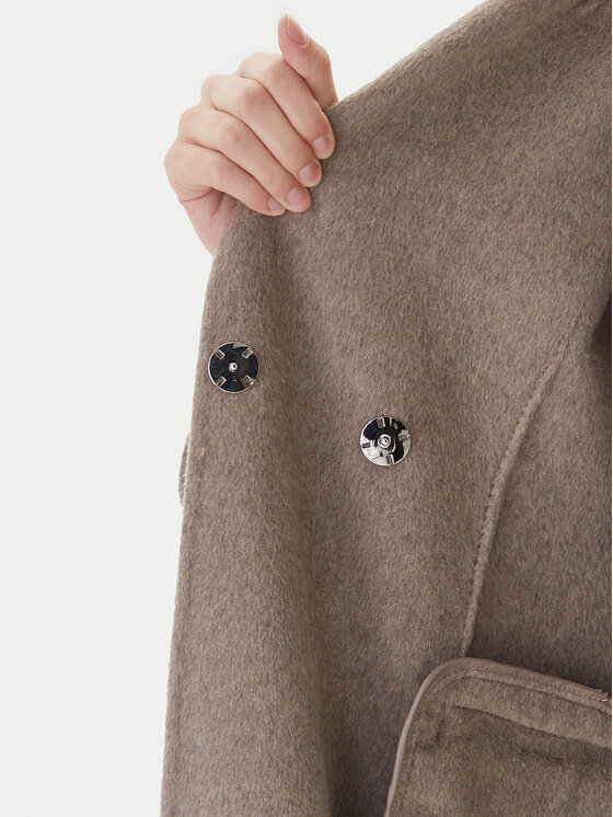 ViCOLO ViCOLO Cappotto di lana TF0073 Marrone Regular Fit