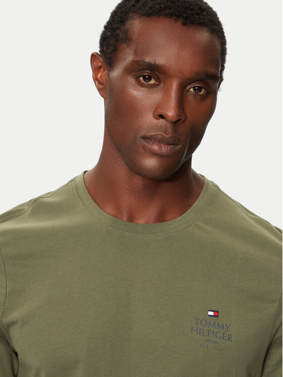 Tommy Hilfiger Tommy Hilfiger T-krekls MW0MW36500 Zaļš Regular Fit