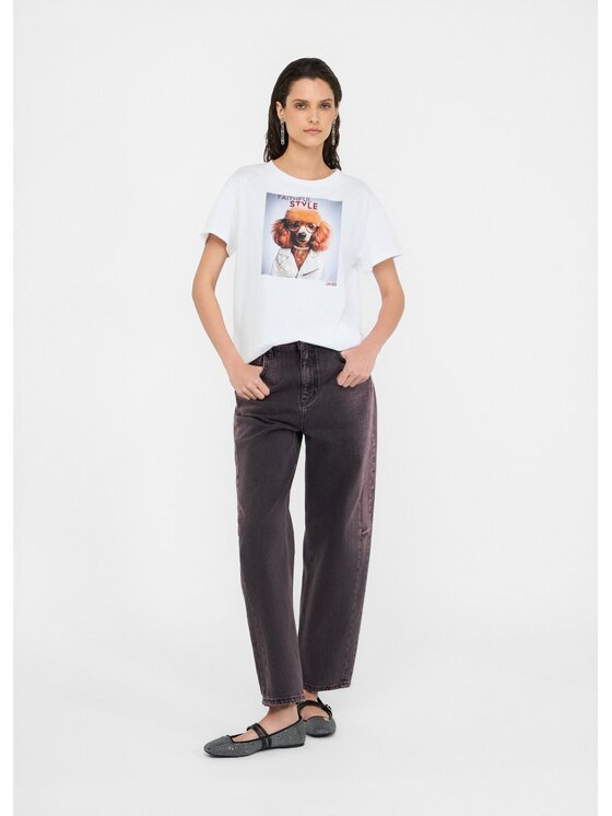 Liu Jo Liu Jo T-shirt MF5414JS923P9144 Bianco Regular Fit