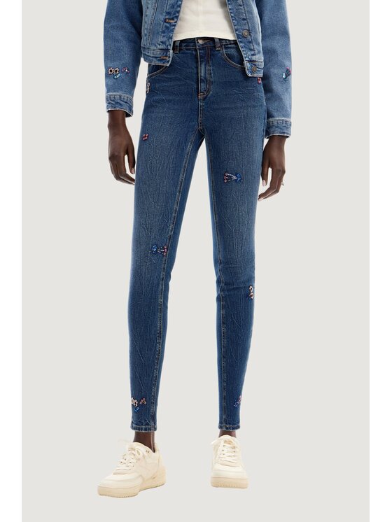Desigual Desigual Jeansy DENIS Niebieski Skin Fit