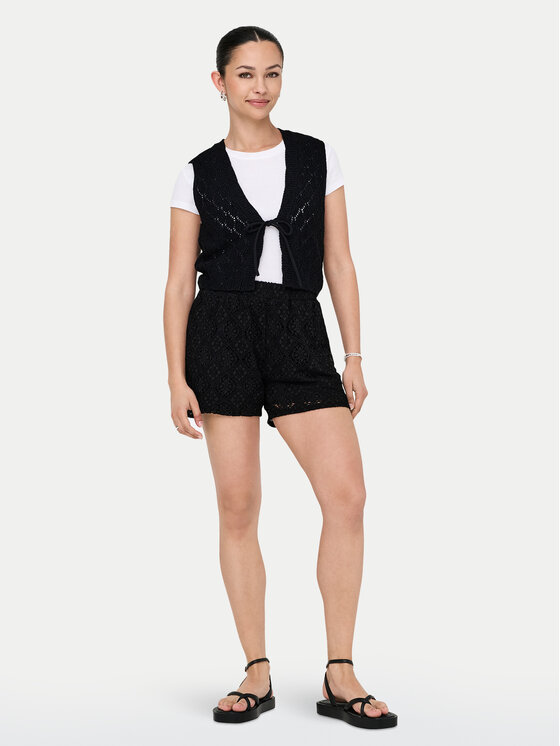 JDY JDY Шорти з тканини Eva 15351501 Чорний Loose Fit
