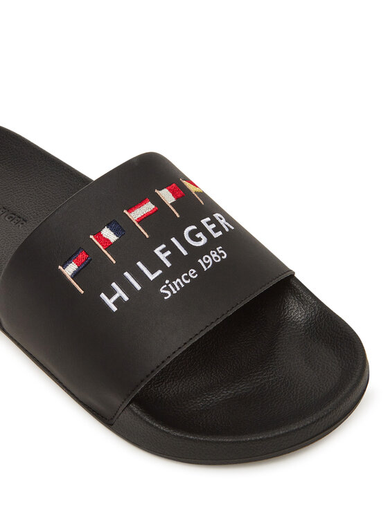 Tommy Hilfiger Tommy Hilfiger Şlapi Flags Pool Slide FM0FM05431 Negru
