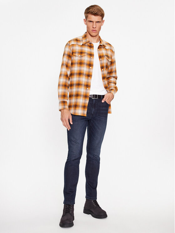 Wrangler Wrangler Džínsy Larston 112345378 Tmavomodrá Slim Fit