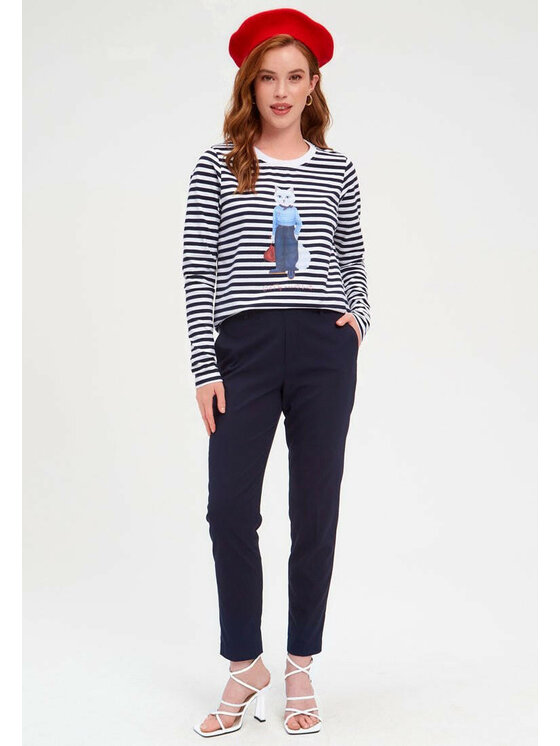 CAT by maniita lacitta CAT by maniita lacitta Longsleeve Printed Longsleeve Niebieski Regular Fit