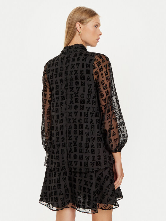 Armani Exchange Armani Exchange Повсякденна сукня 6DYA52 YN1ZZ 1200 Чорний Regular Fit