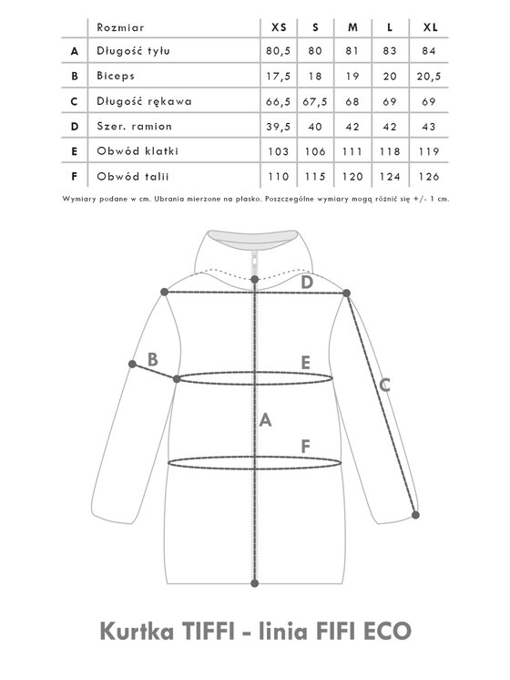 Tiffi Tiffi Kurtka damska LADY M Szary Regular Fit