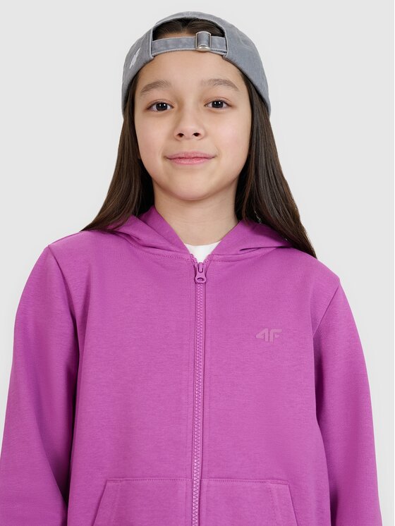 4F 4F Mikina 4FJWSS25TSWSF1706-50S Fialová Regular Fit