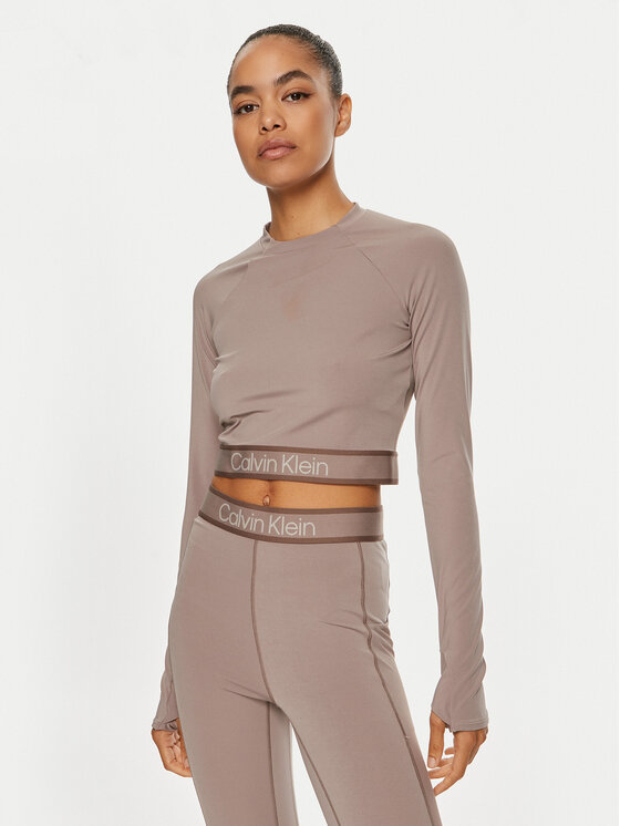 Calvin Klein Performance Funkčné tričko 00GWF4K204 Béžová Slim Fit
